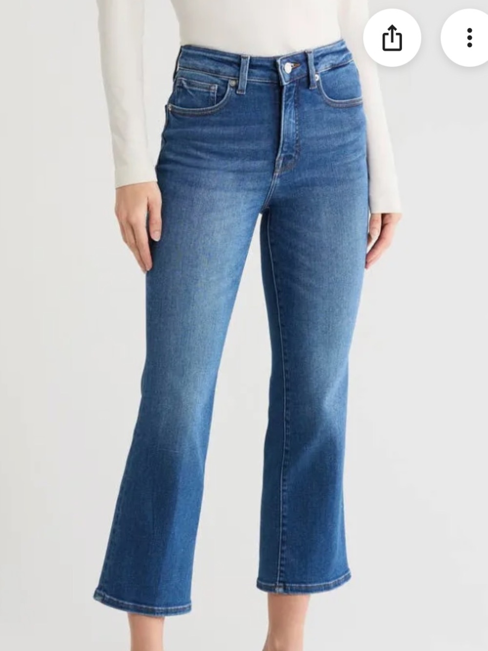 Good American Women's High-Rise Blue good legs crop! New! 18